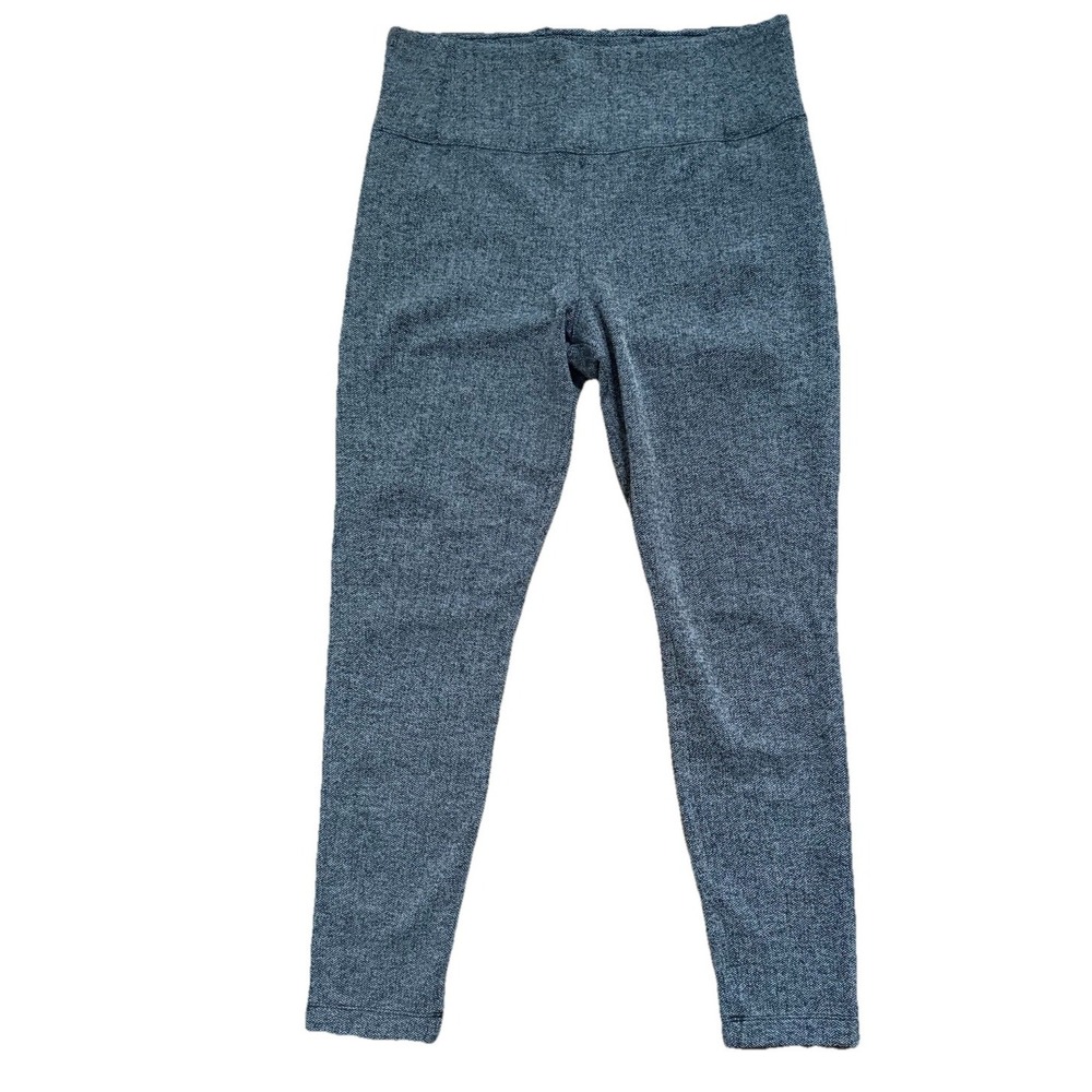 Athleta Delancey‎ Herringbone Leggings Womens Small Gray Pockets Activewear